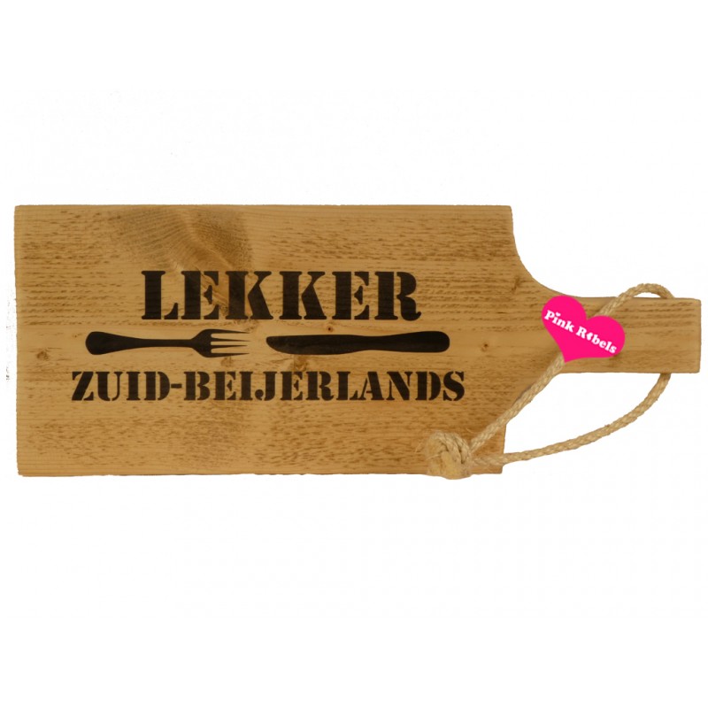 Handgemaakte opdienplank van steigerhout type Lekker (rood) Handgemaakte opdienplank van steigerhout type Lekker (rood)